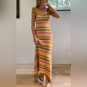 Crochet Knit Maxi Dress